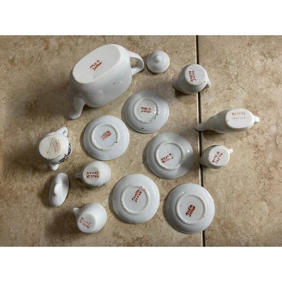 Glass mini kids tea set made in japan fair conditions - Picture 9 of 10